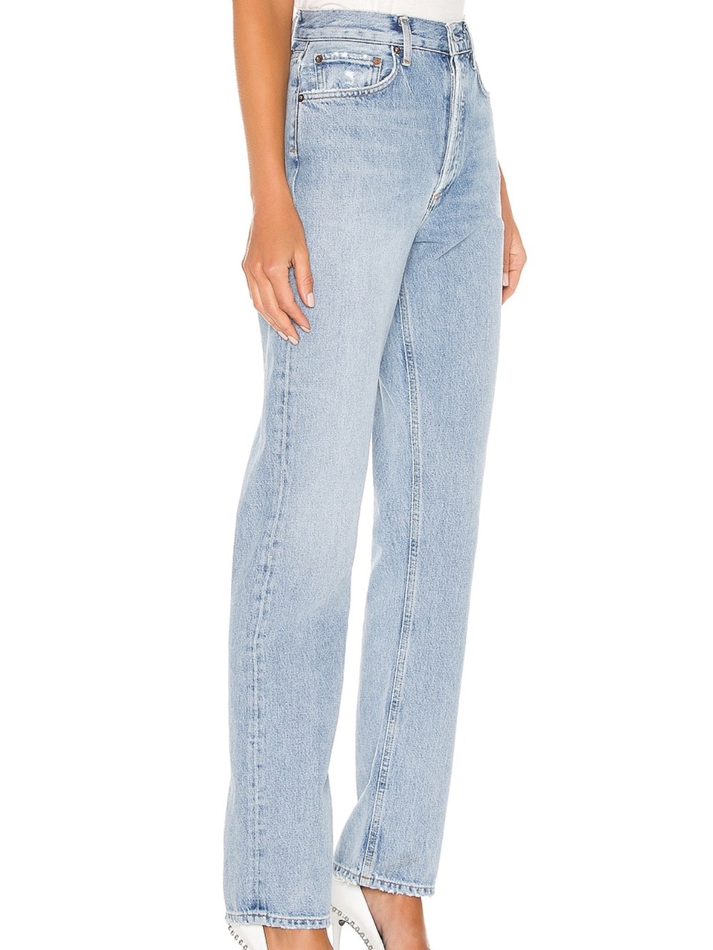 Agolde Light Blue Lana Straight Leg Jeans